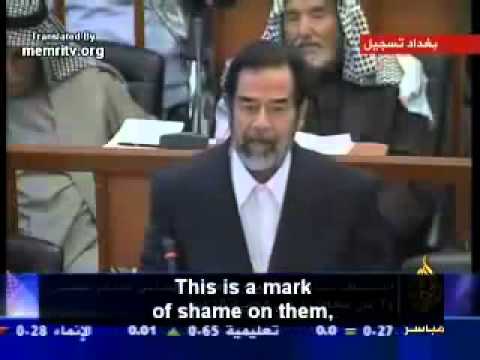 Saddam Hussein - Speaks of Injustce 1