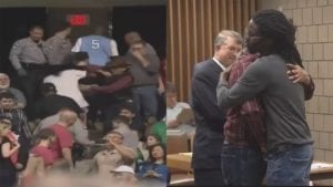 Plantation Slave Hug & Forgives White Peon For Assaulting Him At Trump Rally