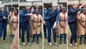 UK Prime Minster Theresa May Dance A Jig In Kenya 6