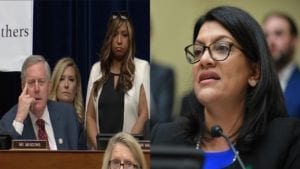 Rep Rashida Tlaib Calls Out GOP Rep For Using A BW As A Prop To Defend Trump