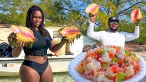 Tropical Conch Salad Catch, Clean & Cook Bahamian Style
